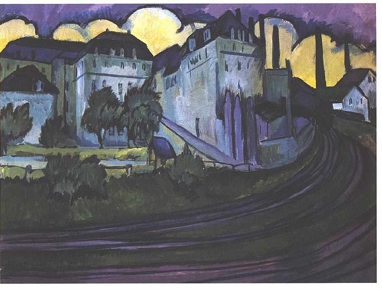 Ernst Ludwig Kirchner Gateway to the freight depot in Altstadt Sweden oil painting art